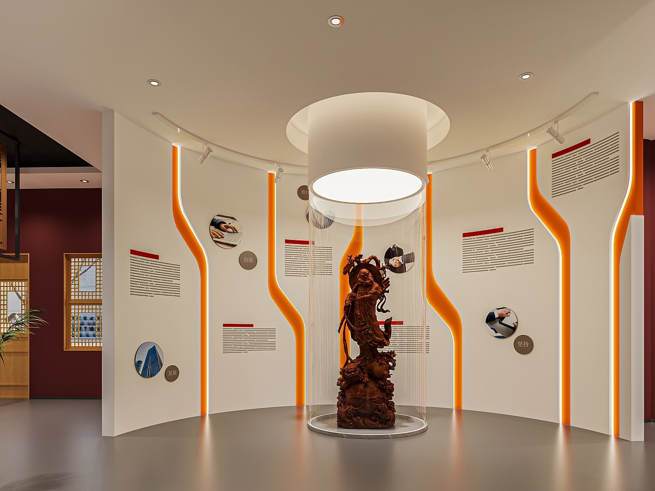 成都木雕博物馆展厅装修设计效果图